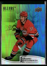 2021-22 Upper Deck Allure #R-55 Andrei Svechnikov Rainbow Green-Blue #/299