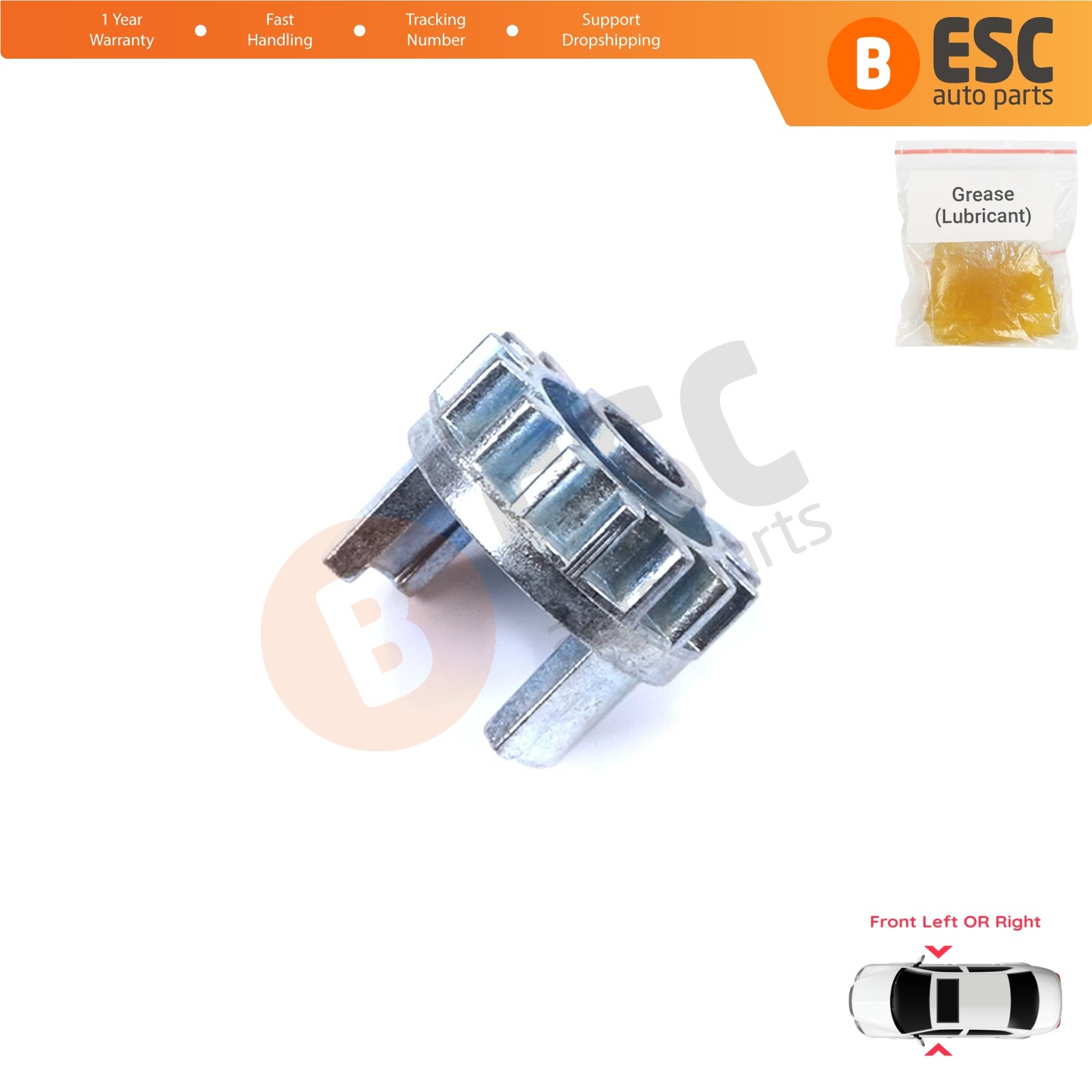 Manual Window Regulator Gear Front for VW Transporter T4 Caravelle 1990-2003