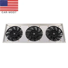 Aluminum Shroud 3x 9" Slim Fan For Radiator 1991-2001 Jeep Cherokee XJ Comanche