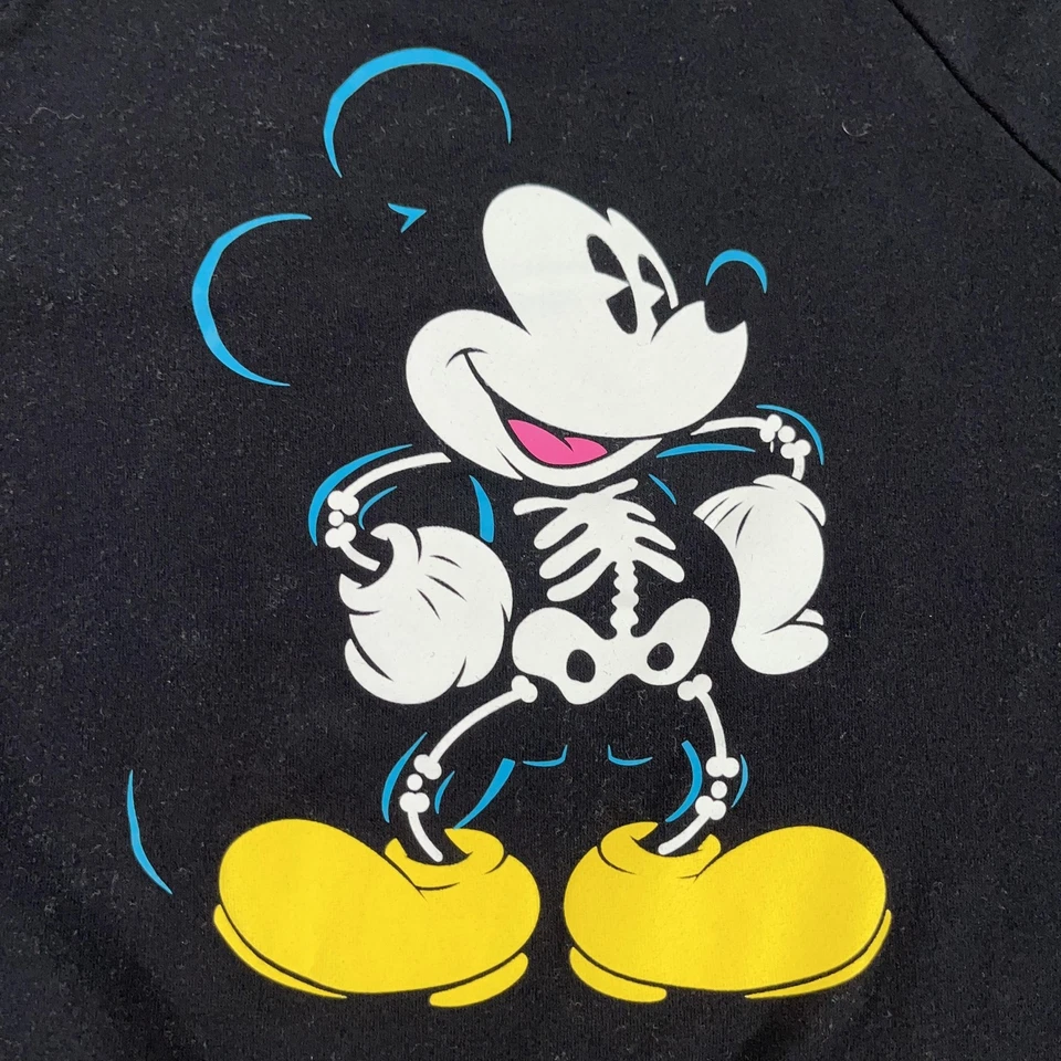 Disney Sudadera Niños Grande L Mickey Mouse Esqueleto Cuello Redondo Pullover Halloween Foto 2 de 4