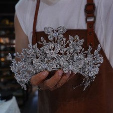 New purple Crystal Wedding Crowns Headbands Evening Hairband