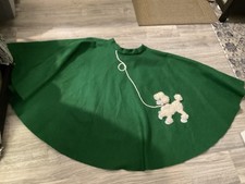 Handmade Green Felt Poodle Skirt