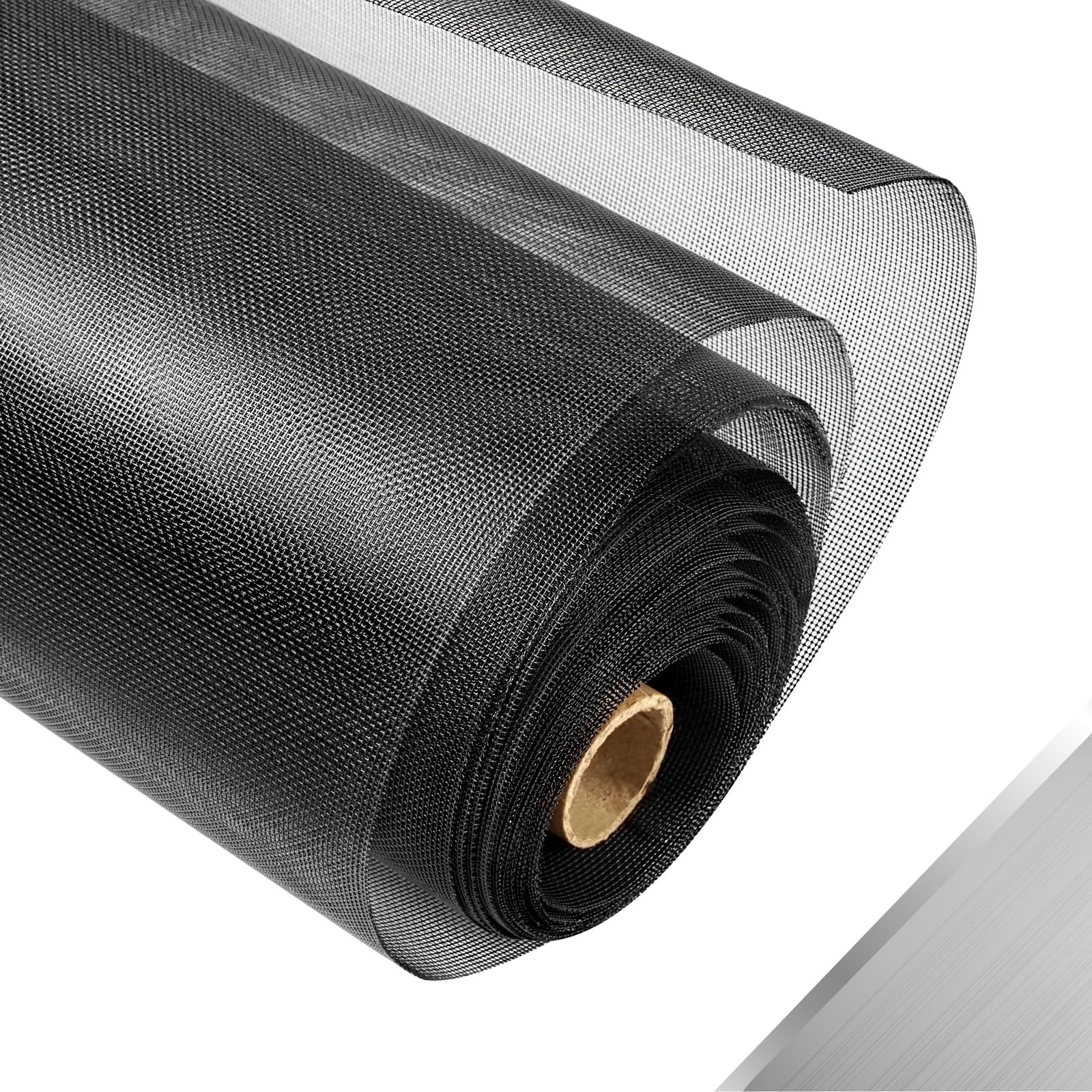 FCSOTSPS 304 Stainless Steel Mesh Window Screen Roll,35IN 35IN x 10FT, Black