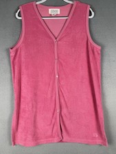 Vintage Victoria s Secret Pink Terry Cloth Sleeveless Bathrobe Country Large