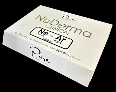 Pure NuDerma Clinical neon + Argon High Frequency skin therapy Wand  Applicators