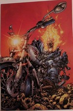 Ghost Rider Kaniuga poster 11 X 16 2001 Dr Strange Harris vintage double sided