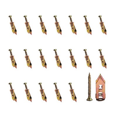 100 PCS Zinc Plated Steel Wall Anchor Expansion Bolt 0.47x1.1 0.3x1.38 Inch