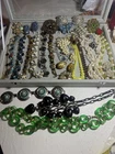 vintage FLORENZA lisner & MORE rhinestone LUCITE GOLD tone COSTUME jewelry LOT