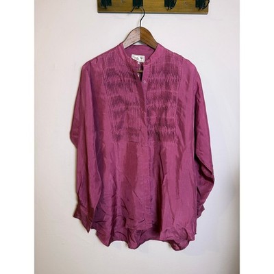 NWOT Millie Keaton Top in Plum Washed Silk Women s Sz S