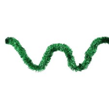 Northlight 12' Soft Forest Green Christmas Tinsel Garland - Unlit