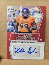 2019 Sage Hit Premier Draft Rookie Autographs Khalen Saunders #A54 Saints