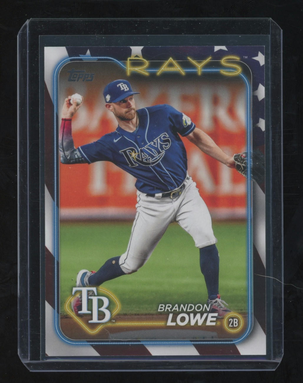 2024 Topps Series 2 #430 Brandon Lowe Independence Day Parallel 48/76