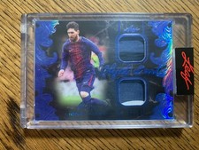 Lionel Messi 2021 Leaf Art of Sport Objet d’Art Dual Relic /15 ODA-18