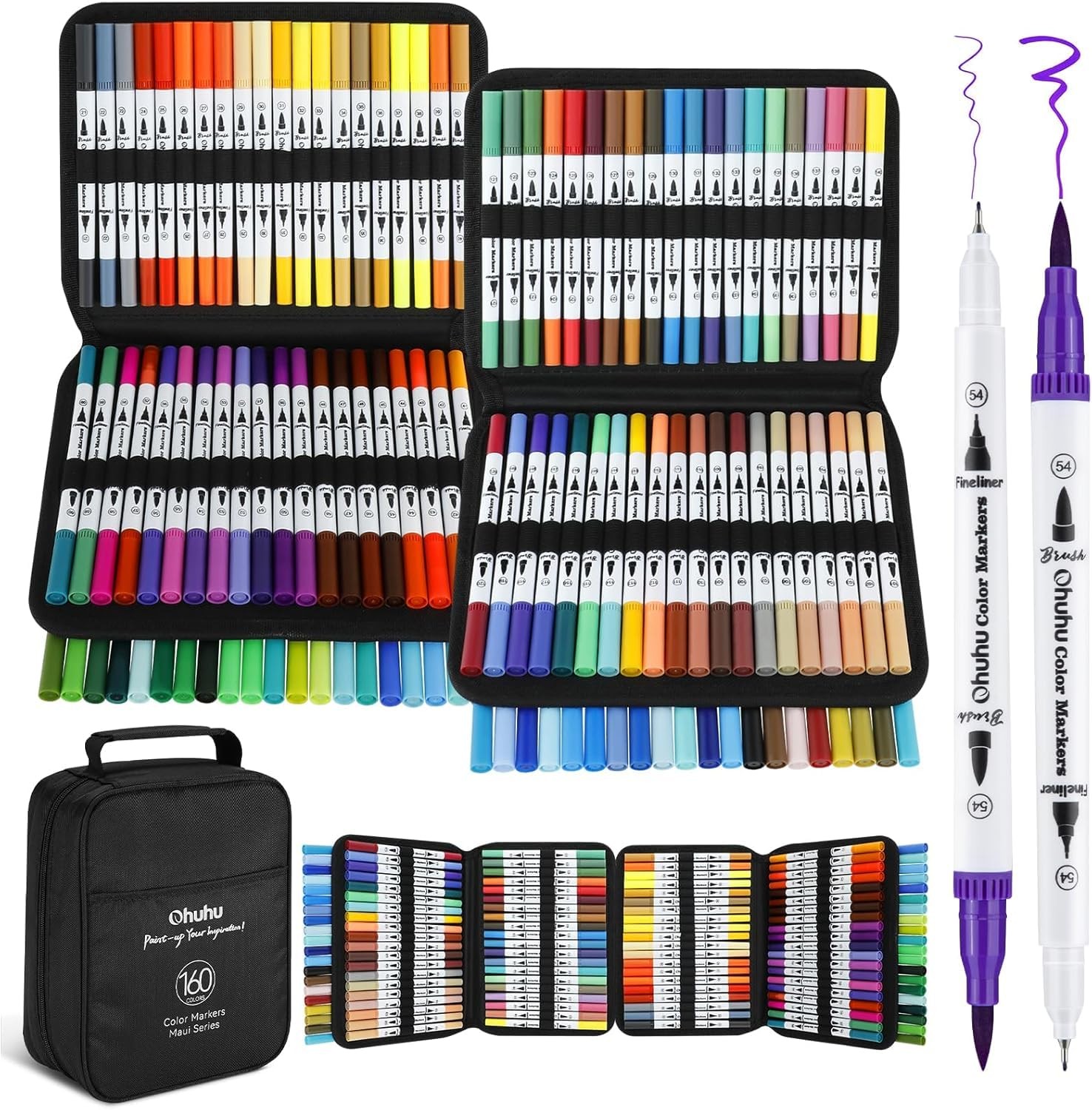 Feutres coloriage adulte 160 couleurs pour mandalas créatifs et moments de détente
