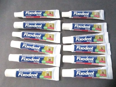 Fixodent 0.35oz Ultra Max Hold with Scope Travel/Pocket Size Tubes - Lot of 12