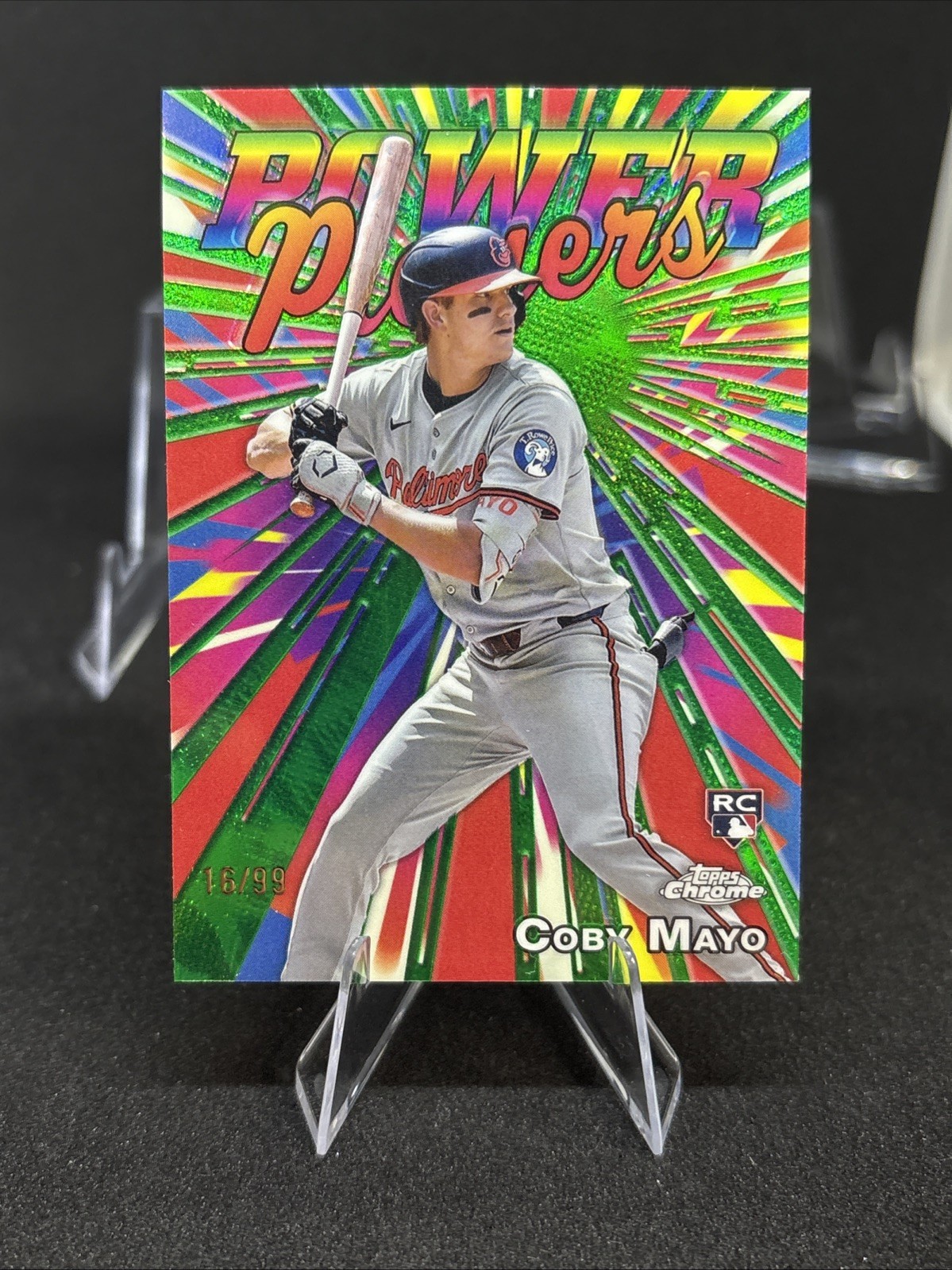 2025 Topps Chrome /99 Coby Mayo Power Players Green Refractor  Orioles #PP-21