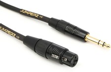 JUMPERZ JGTRSXF-15 Gold TRS-XLRF Patch Cable - 15 foot