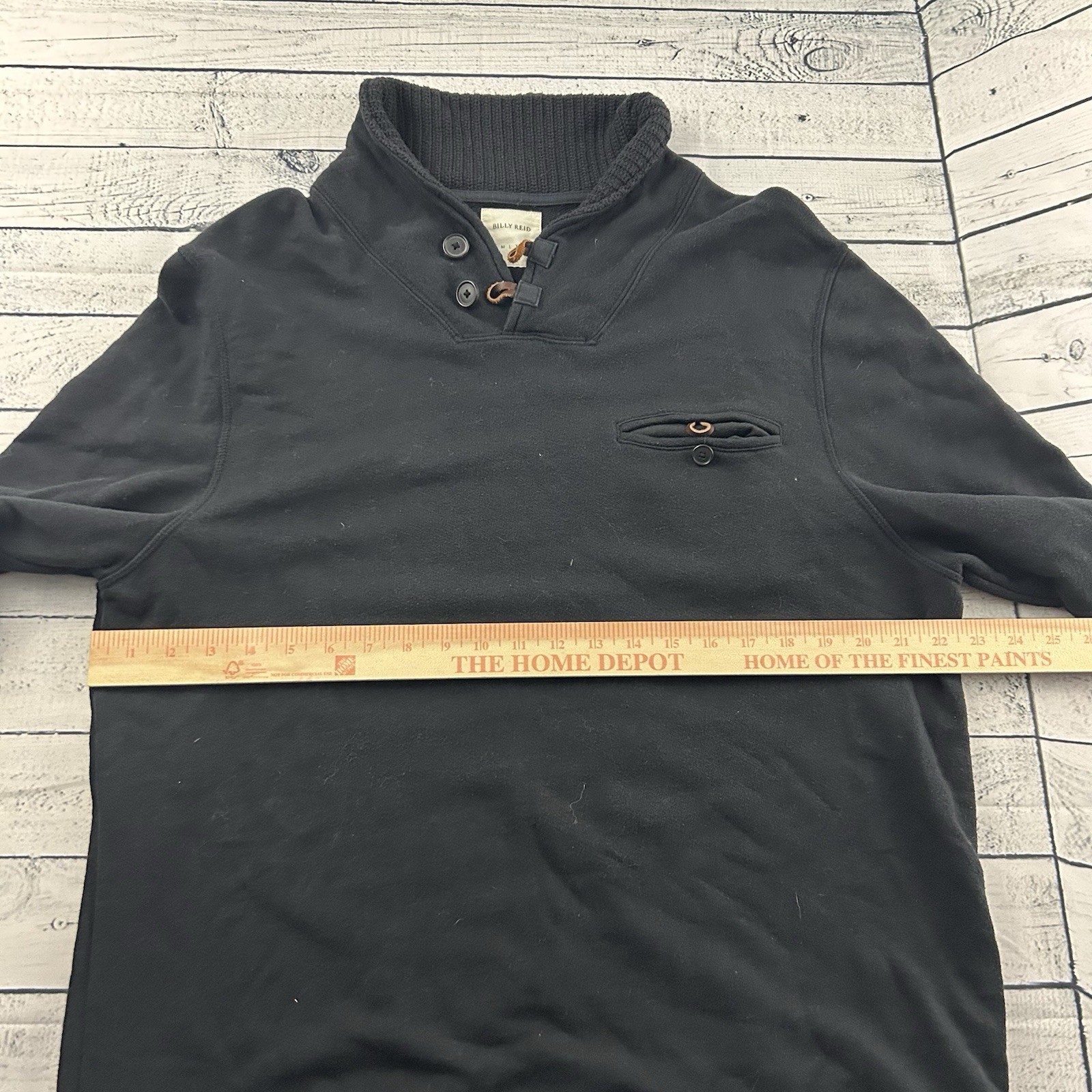 Billy Reid Cowl Neck Pullover Toggle Button Sweat… - image 5