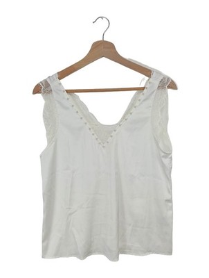 LJVE ärmellose Bluse Damen Bluse Gr. DE 36 weiß Casual-Look