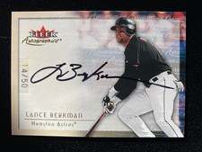 2000 Fleer Autographics LANCE BERKMAN GOLD AUTO #14/50 Houston Astros RARE SSP