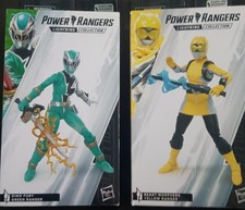 Set of 2 Power Rangers Beast Morphers Dino Fury Yellow/Green Action Figures