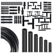 Automotive Vacuum Hose Kit 6PCS 5Ft Vacuum Hose 64PCS Vacuum Line Connectors
