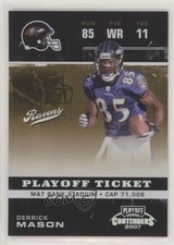 2007 Playoff Contenders Playoff Ticket 50/199 Derrick Mason #10 0q1p