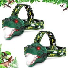 Kids Headlamp,Rechargeable T-Rex Dinosaur Headlamp for Kid and LED Head Lamp Cam