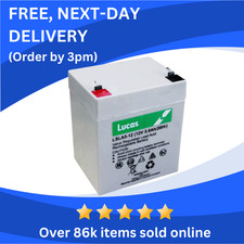 MOUNTFIELD Lawn Mower Battery - 12V 5AH (Uprated 4.5AH) AGM Rechargeable