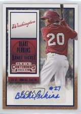 2015 Panini Contenders Draft Ticket Blue Foil Blake Perkins #38 Auto 0o9