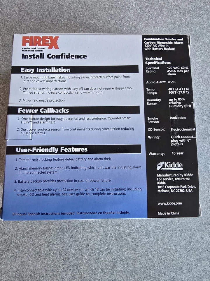 Kidde 21006377 Hardwired Combination Carbon Monoxide & Smoke Alarm  KN-COSM-IBA - Image 2 of 4