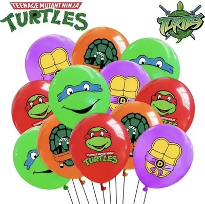 Ninja Turtles x10 Balloons Birthday Party Decorations Boys Girls Latex Mutant