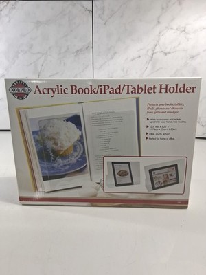 Norpro Acrylic Book / Tablet Holder with Splatter Guard - 12 ½ x 9 x 3 ¼ inches