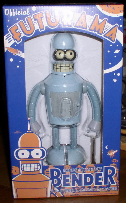 Futurama Tin Wind up Robot Grey Bender Rocket USA | eBay