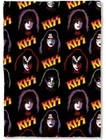 New Licensed Kiss Rock Band Faces Gene Paul Plush Throw Blanket Gift Logo Ace