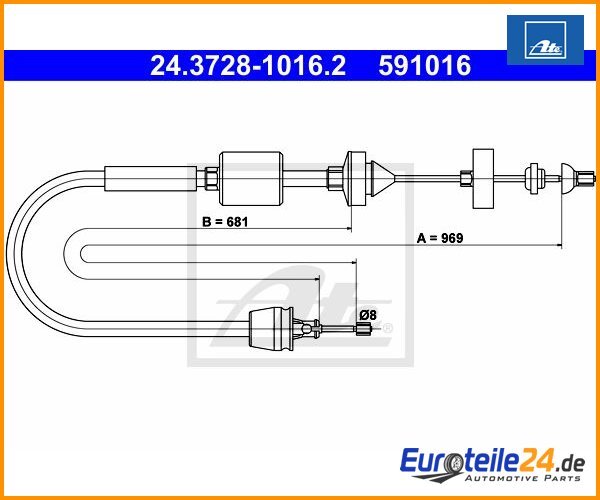 Seilzug, KupplungsbetäTigung Ate 24.3728-1016.2 FüR Renault-image