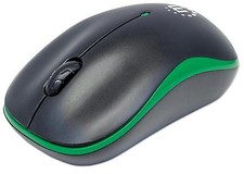 Manhattan Mouse Ottico Wireless con Micro Ricevitore USB 1000dpi Nero/Verde