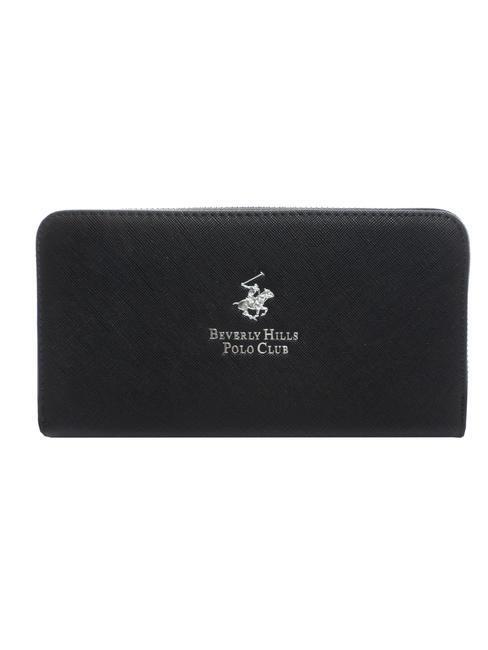 Cartera Mujer BEVERLY HILLS POLO CLUB Maia Largo Cremallera Alrededor Negro