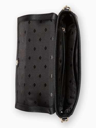 Pochette chaîne cuir bandoulière Kate Spade laurel way greer ~Neuve avec étiquette~ Noir - Photo 3/4
