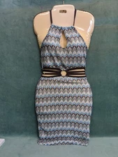 Rue21 Sleeveless Strappy Midriff Cut Out Stretch Mini Bodycon Dress Size xs NWT
