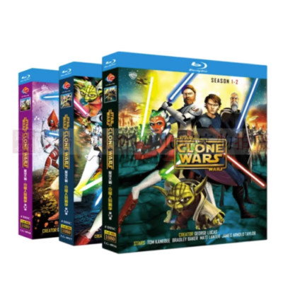 Star Wars: The Clone Wars Season 1-7 BD TV Series lan-ray 12 Discs New Boxed
