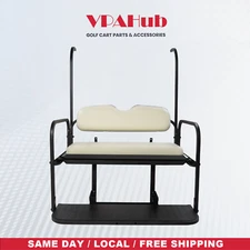 VPAHub Golf Cart Rear Flip Seat for Yamaha G14 G16 G19 G22 Models, Ivory Cushion