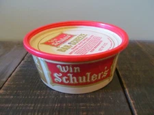 VTG Win Schuler's Cheese Spread Container Plastic Tub + Lid 8 Oz Bar-Scheeze