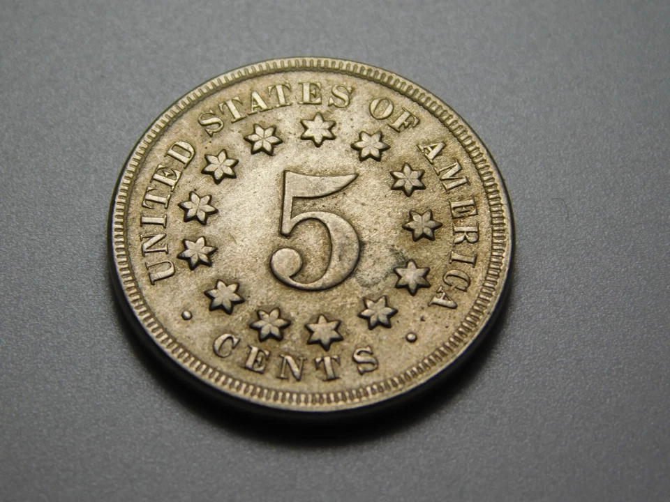 VINTAGE US COIN 1869 SHIELD NICKEL - Image 4 of 4