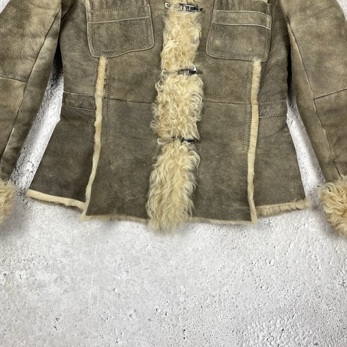 Max Mara Sportmax Fur Leather Shearling Size USA 8 It 38 Womens - Picture 3 of 16