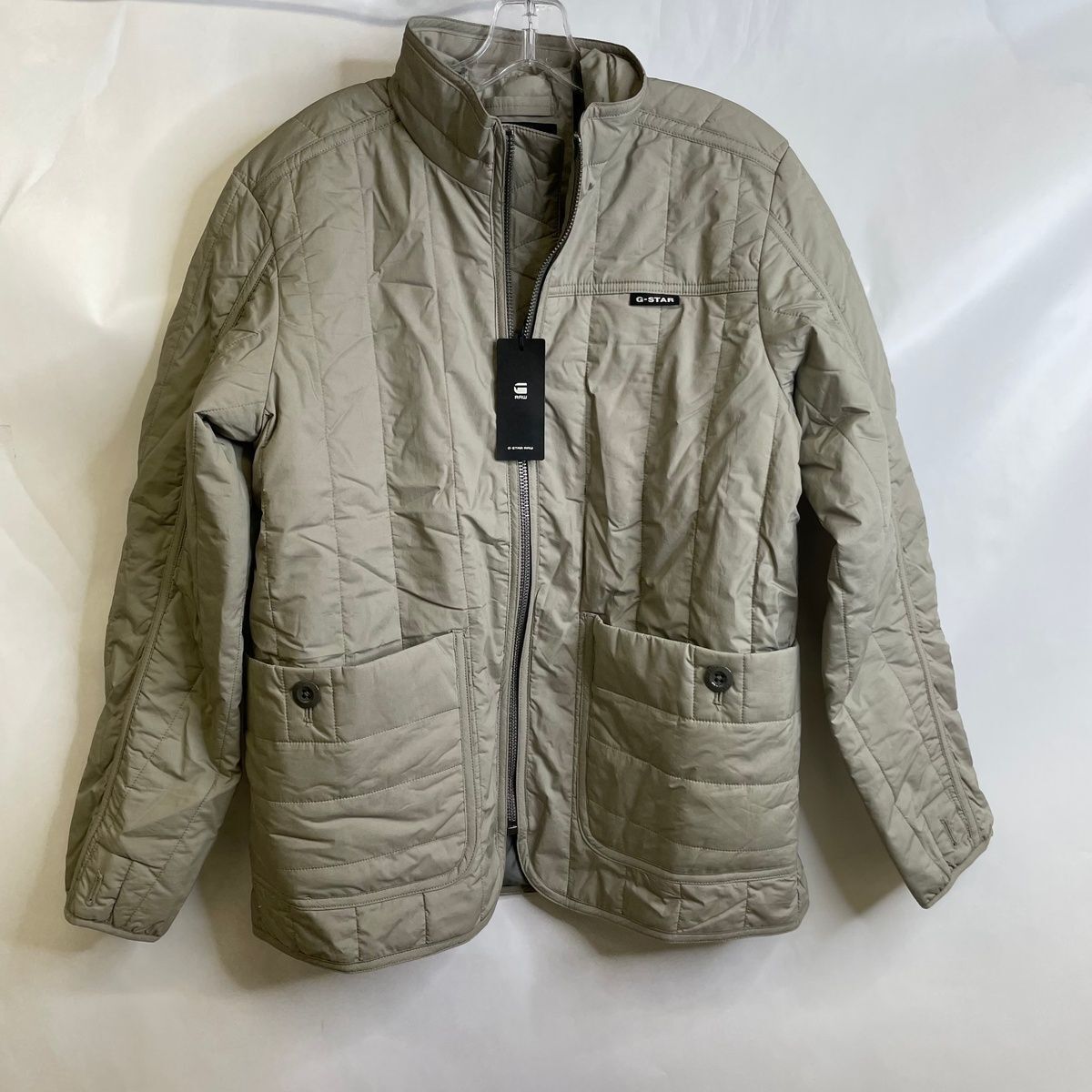 G-STAR RAW Liner Overshirt Men's Size L Elephant Skin D23659