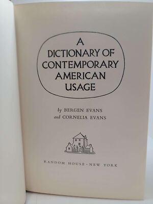 洋書 Dictionary Contemporary American Usage A dictionary of