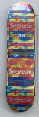 Supreme SS20 Distorted Logo Skateboard Deck Yellow Box Logo