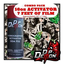 16oz hydrographic film / activator Joker's Wild Skulls hydro dip dipping wizard