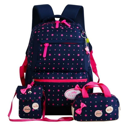 3Pcs Morrales Escolares Para Niñas Bultos Bolsos De Colegio Mochilas De  Escuela | eBay